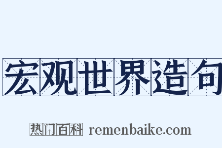 宏观世界造句是什么意思的图片